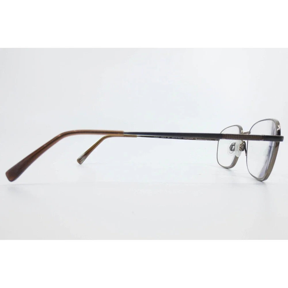 Charmant CH8172 BR Brown Pure Titanium Oval Eyeglass Frames 53-18-140mm
